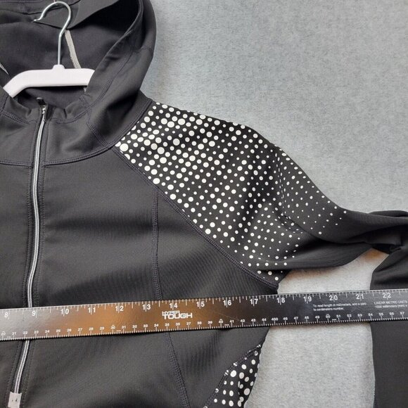 Athleta Womens Pullover Size Small Running Wild 1/2 Zip Hoodie Polka Dots - Picture 6 of 16